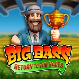 Big Bass Return to the Races logo by Pragmatic Play at Spinjo Casino
