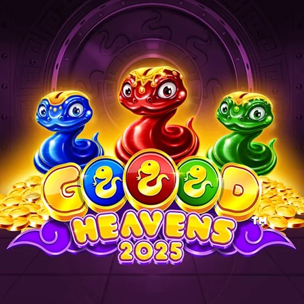 Goood Heavens slot logo by Rarestone Gaming at Spinjo CasinoGoood Heavens