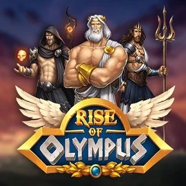 Slots logo of Rise of Olympus from Play'n GO at Spinjo Casino