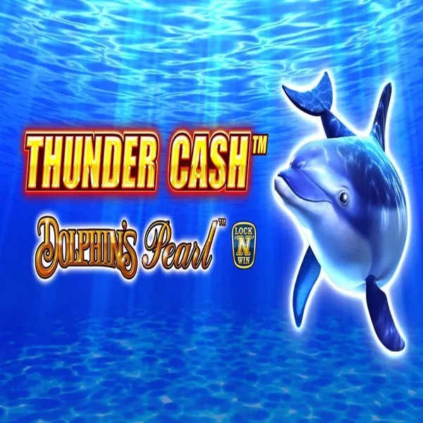 Thunder Cash Dolphins Pearl slot logo by Novomatic at Spinjo Casino